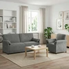 Sofa Sofos komplektas 2 vnt. Tamsiai pilka Aksomas
