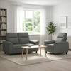 Sofa Sofos komplektas 2 vnt. Tamsiai pilka Audinys