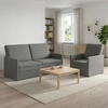 Sofa Sofos komplektas 2 vnt. Tamsiai pilka Aksomas