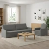 Sofa Sofos komplektas 2 vnt. Tamsiai pilka Aksomas