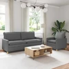 Sofa Sofos komplektas 2 vnt. Tamsiai pilka Audinys
