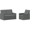 Sofa Sofos komplektas 2 vnt. Tamsiai pilka Audinys