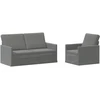 Sofa Sofos komplektas 2 vnt. Tamsiai pilka Aksomas