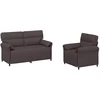 Sofa Sofos komplektas 2 vnt. Tamsiai rudas Audinys