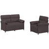 Sofa Sofos komplektas 2 vnt. Tamsiai rudas Audinys