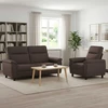 Sofa Sofos komplektas 2 vnt. Tamsiai rudas Audinys