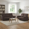 Sofa Sofos komplektas 2 vnt. Tamsiai rudas Audinys