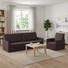 Sofa Sofos komplektas 2 vnt. Tamsiai rudas Audinys