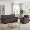 Sofa Sofos komplektas 2 vnt. Tamsiai rudas Audinys