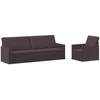 Sofa Sofos komplektas 2 vnt. Tamsiai rudas Audinys