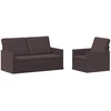 Sofa Sofos komplektas 2 vnt. Tamsiai rudas Audinys