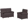 Sofa Sofos komplektas 2 vnt. Tamsiai rudas Audinys