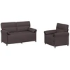 Sofa Sofos komplektas 2 vnt. Tamsiai rudas Audinys