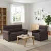Sofa Sofos komplektas 2 vnt. Tamsiai rudas Audinys
