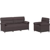 Sofa Sofos komplektas 2 vnt. Tamsiai rudas Audinys