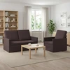 Sofa Sofos komplektas 2 vnt. Tamsiai rudas Audinys