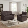 Sofa Sofos komplektas 2 vnt. Tamsiai rudas Audinys
