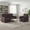 Sofa Sofos komplektas 2 vnt. Tamsiai rudas Audinys
