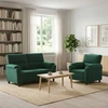 Sofa Sofos komplektas 2 vnt. Tamsiai žalia Aksomas
