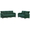 Sofa Sofos komplektas 2 vnt. 5 vietos Tamsiai žalia 214 x 85 x 93 cm