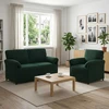 Sofa Sofos komplektas 2 vnt. Tamsiai žalia Aksomas