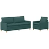 Sofa Sofos komplektas 2 vnt. Tamsiai žalia Audinys