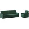 Sofa Sofos komplektas 2 vnt. Tamsiai žalia Aksomas
