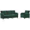 Sofa Sofos komplektas 2 vnt. Tamsiai žalia Aksomas