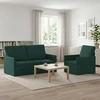 Sofa Sofos komplektas 2 vnt. Tamsiai žalia Audinys