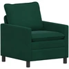 Sofa Sofos komplektas 2 vnt. Tamsiai žalia Aksomas