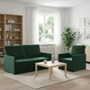Sofa Sofos komplektas 2 vnt. Tamsiai žalia Aksomas