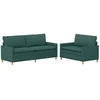 Sofa Sofos komplektas 2 vnt. Tamsiai žalia Audinys
