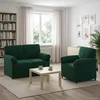 Sofa Sofos komplektas 2 vnt. Tamsiai žalia Aksomas