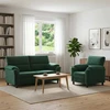 Sofa Sofos komplektas 2 vnt. Tamsiai žalia Aksomas