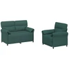 Sofa Sofos komplektas 2 vnt. Tamsiai žalia Audinys