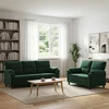 Sofa Sofos komplektas 2 vnt. Tamsiai žalia Aksomas