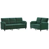 Sofa Sofos komplektas 2 vnt. Tamsiai žalia Aksomas