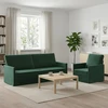 Sofa Sofos komplektas 2 vnt. Tamsiai žalia Aksomas
