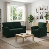 Sofa Sofos komplektas 2 vnt. Tamsiai žalia Aksomas