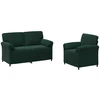 Sofa Sofos komplektas 2 vnt. Tamsiai žalia Aksomas