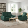 Sofa Sofos komplektas 2 vnt. Tamsiai žalia Audinys