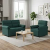 Sofa Sofos komplektas 2 vnt. Tamsiai žalia Audinys