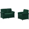 Sofa Sofos komplektas 2 vnt. Tamsiai žalia Aksomas