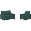 Sofa Sofos komplektas 2 vnt. Tamsiai žalia Audinys