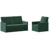 Sofa Sofos komplektas 2 vnt. Tamsiai žalia Aksomas