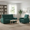 Sofa Sofos komplektas 2 vnt. Tamsiai žalia Audinys