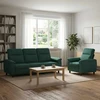 Sofa Sofos komplektas 2 vnt. Tamsiai žalia Audinys