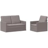 Sofa Sofos komplektas 2 vnt. Taupe Audinys