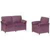 Sofa Sofos komplektas 2 vnt. Violetinė Aksomas