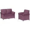 Sofa Sofos komplektas 2 vnt. Violetinė Aksomas